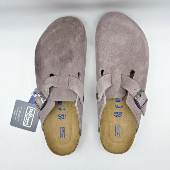 Birkenstock Womens Boston Clogs EU 40 US 9 Purple Suede Leather Slip On NIB - Picture 11 of 14